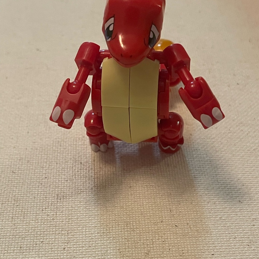 Red and Yellow Lego dinosaur or Dragon